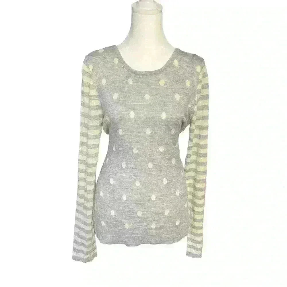 Clements Riberio Portabello Women’s Merino Wool Pullover Sweater. Size L. Grey